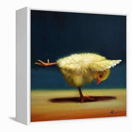 Yoga Chick Balancing Beam-Lucia Heffernan-Framed Stretched Canvas