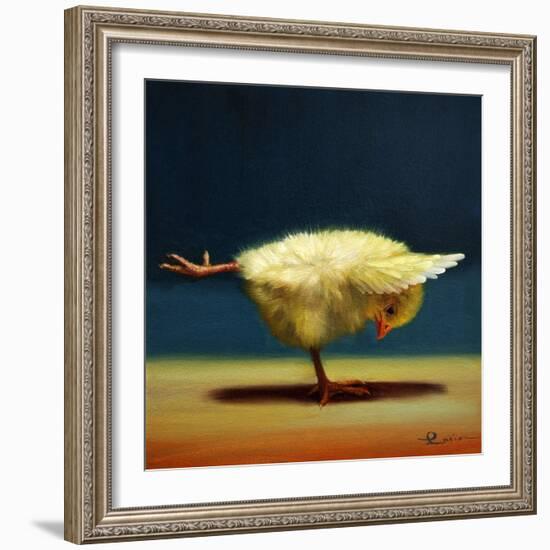 Yoga Chick Balancing Beam-Lucia Heffernan-Framed Art Print