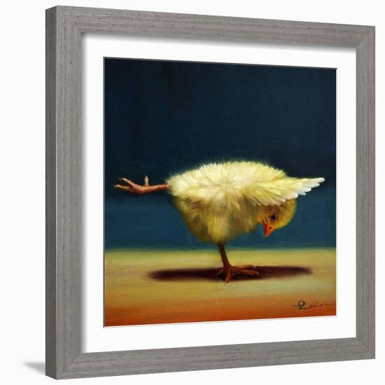 Yoga Chick Balancing Beam-Lucia Heffernan-Framed Art Print