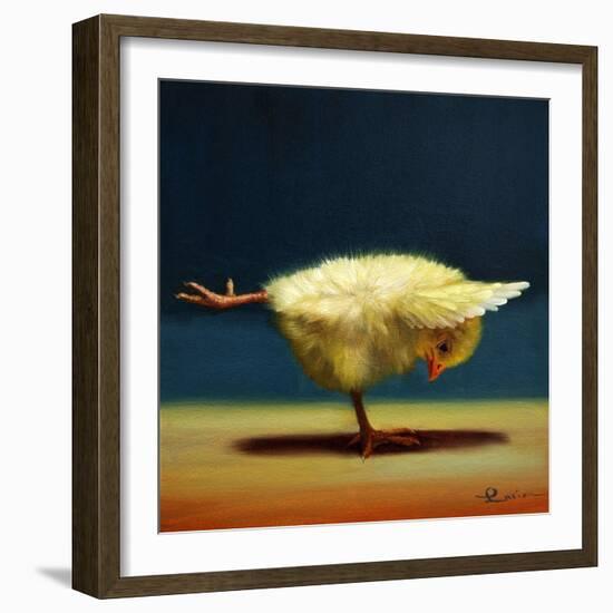 Yoga Chick Balancing Beam-Lucia Heffernan-Framed Art Print