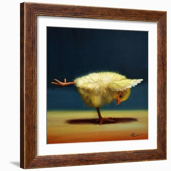 Yoga Chick Balancing Beam-Lucia Heffernan-Framed Art Print