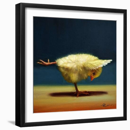 Yoga Chick Balancing Beam-Lucia Heffernan-Framed Art Print