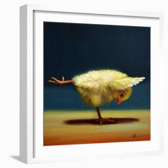 Yoga Chick Balancing Beam-Lucia Heffernan-Framed Art Print