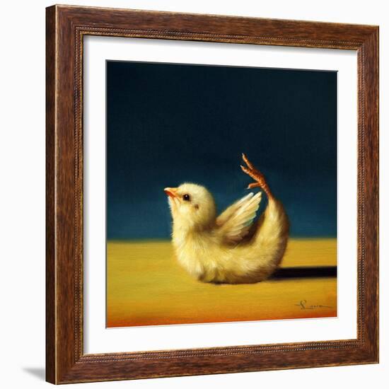 Yoga Chick Bow Pose-Lucia Heffernan-Framed Art Print