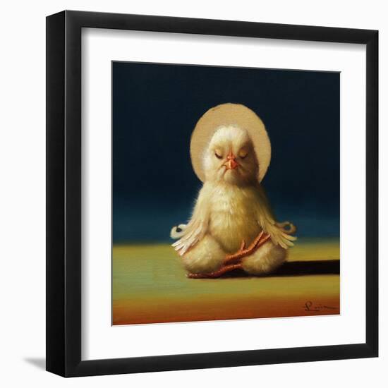 Yoga Chick Half Lotus-Lucia Heffernan-Framed Art Print