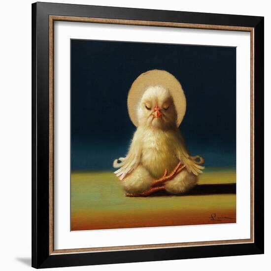 Yoga Chick Half Lotus-Lucia Heffernan-Framed Art Print