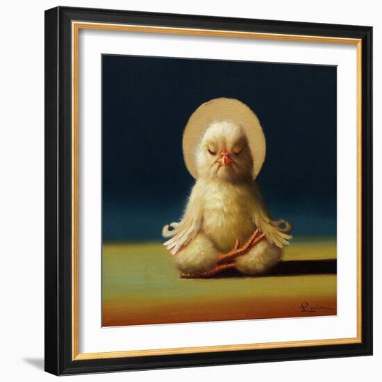 Yoga Chick Half Lotus-Lucia Heffernan-Framed Art Print