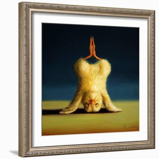 Yoga Chick Lotus Headstand-Lucia Heffernan-Framed Art Print