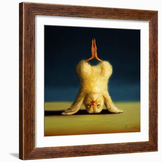 Yoga Chick Lotus Headstand-Lucia Heffernan-Framed Art Print