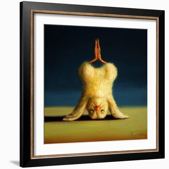 Yoga Chick Lotus Headstand-Lucia Heffernan-Framed Art Print