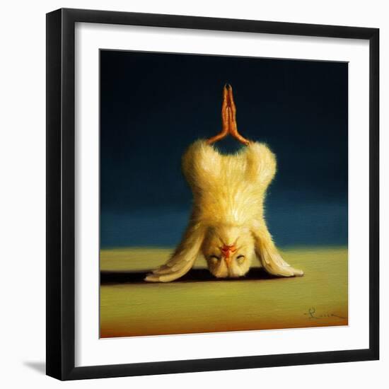 Yoga Chick Lotus Headstand-Lucia Heffernan-Framed Art Print