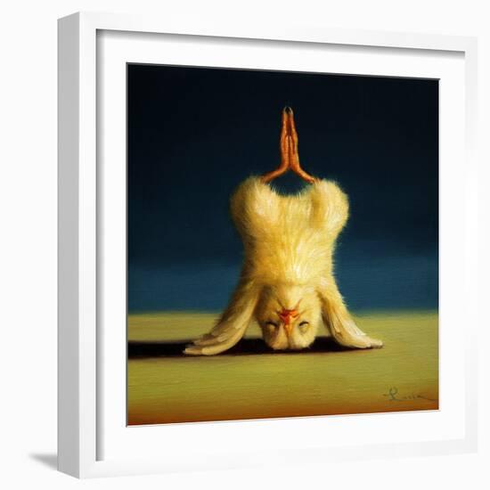 Yoga Chick Lotus Headstand-Lucia Heffernan-Framed Art Print