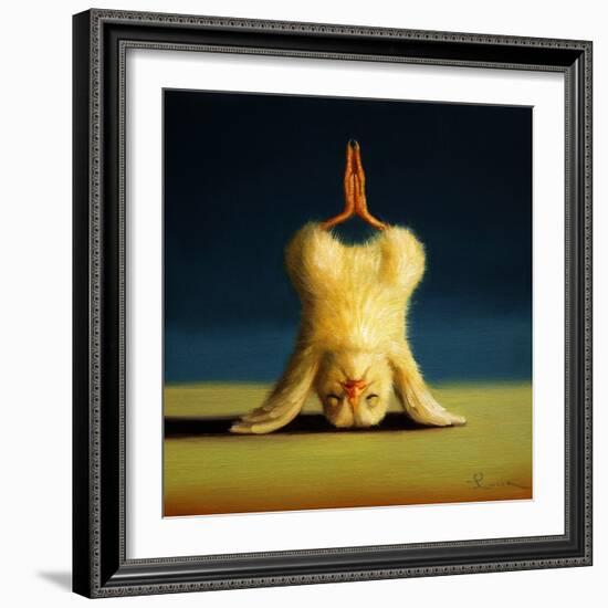 Yoga Chick Lotus Headstand-Lucia Heffernan-Framed Art Print