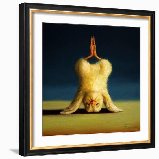 Yoga Chick Lotus Headstand-Lucia Heffernan-Framed Art Print