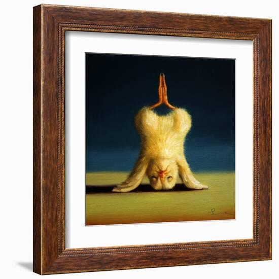 Yoga Chick Lotus Headstand-Lucia Heffernan-Framed Art Print