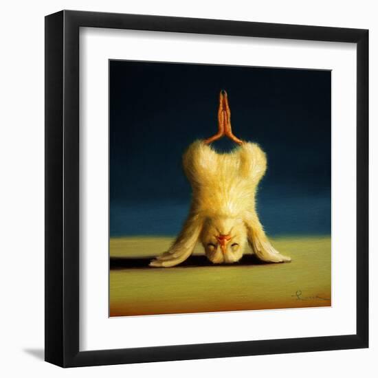 Yoga Chick Lotus Headstand-Lucia Heffernan-Framed Art Print