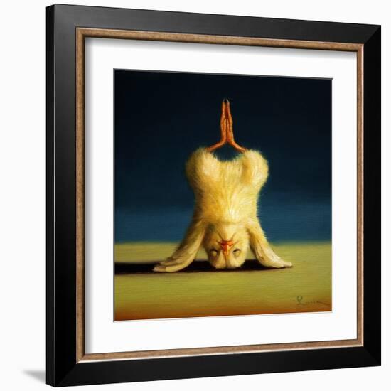 Yoga Chick Lotus Headstand-Lucia Heffernan-Framed Art Print