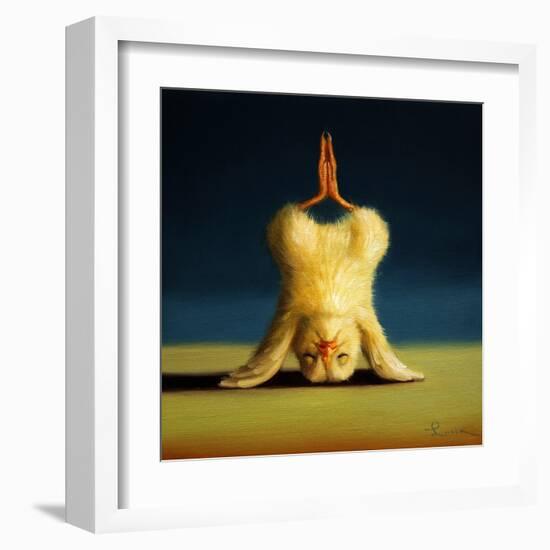 Yoga Chick Lotus Headstand-Lucia Heffernan-Framed Art Print
