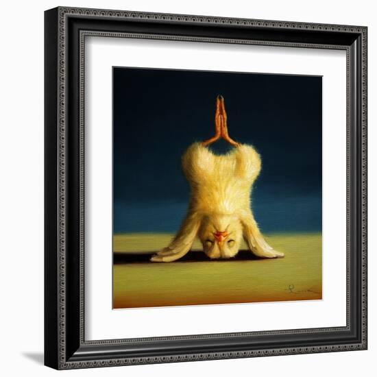 Yoga Chick Lotus Headstand-Lucia Heffernan-Framed Art Print