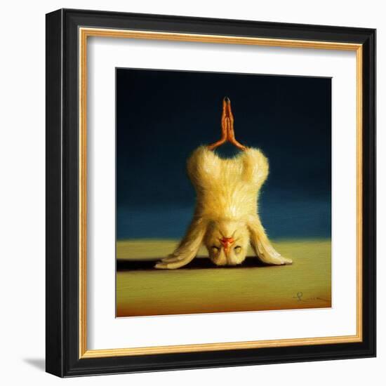 Yoga Chick Lotus Headstand-Lucia Heffernan-Framed Art Print