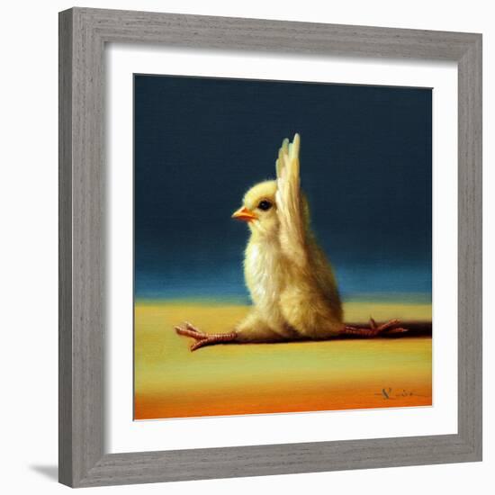 Yoga Chick Monkey Pose-Lucia Heffernan-Framed Art Print