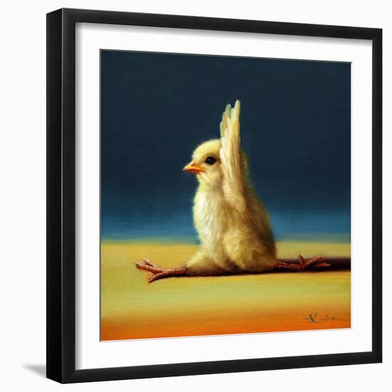 Yoga Chick Monkey Pose-Lucia Heffernan-Framed Art Print