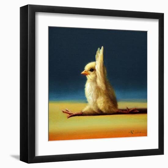 Yoga Chick Monkey Pose-Lucia Heffernan-Framed Art Print