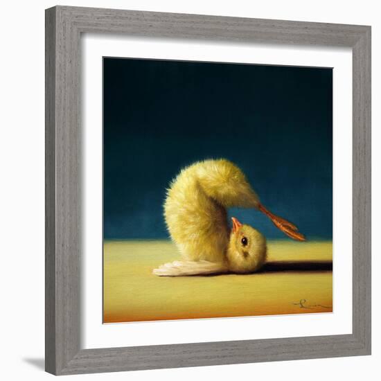 Yoga Chick Plow Pose-Lucia Heffernan-Framed Art Print