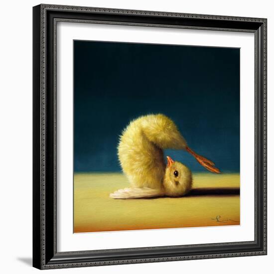 Yoga Chick Plow Pose-Lucia Heffernan-Framed Art Print