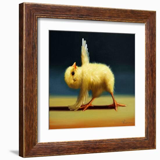 Yoga Chick Pyramid Pose-Lucia Heffernan-Framed Art Print