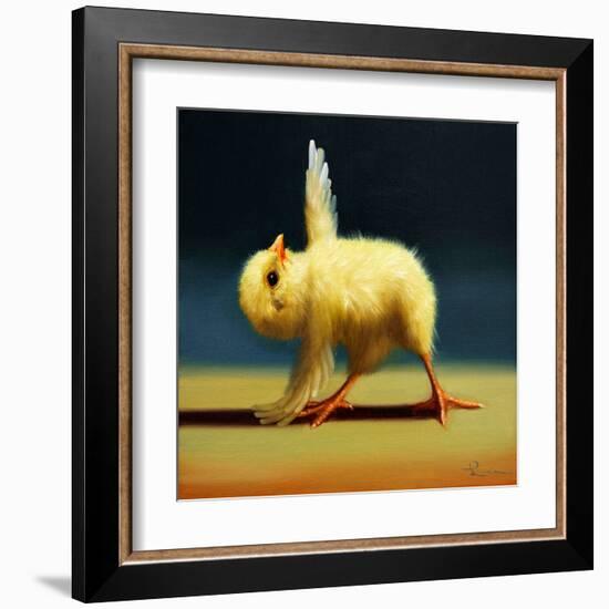 Yoga Chick Pyramid Pose-Lucia Heffernan-Framed Art Print