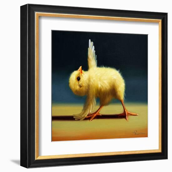 Yoga Chick Pyramid Pose-Lucia Heffernan-Framed Art Print