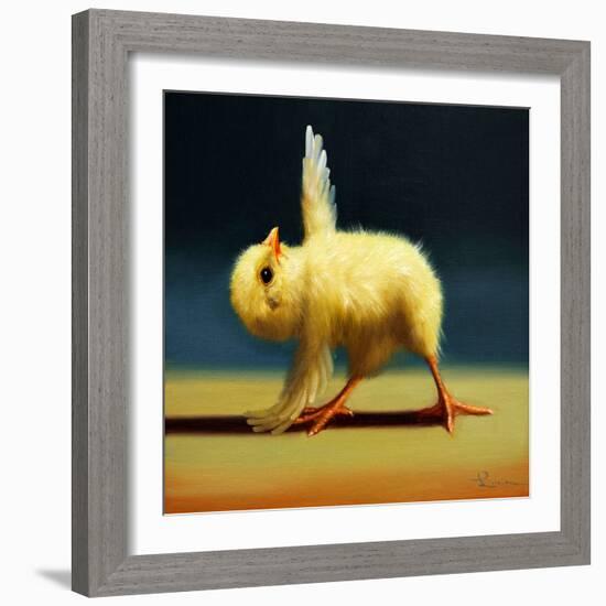 Yoga Chick Pyramid Pose-Lucia Heffernan-Framed Art Print