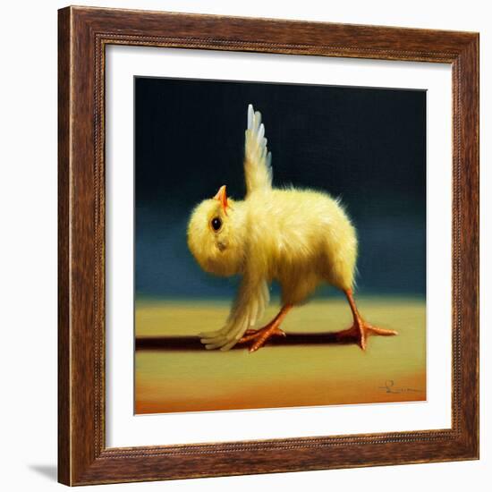 Yoga Chick Pyramid Pose-Lucia Heffernan-Framed Art Print