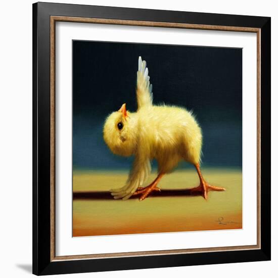 Yoga Chick Pyramid Pose-Lucia Heffernan-Framed Art Print