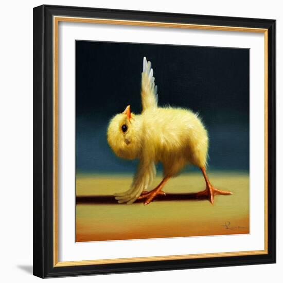 Yoga Chick Pyramid Pose-Lucia Heffernan-Framed Art Print