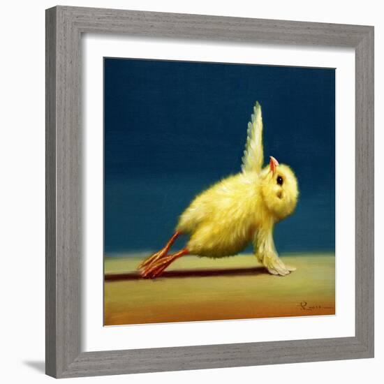 Yoga Chick Side Plank-Lucia Heffernan-Framed Art Print