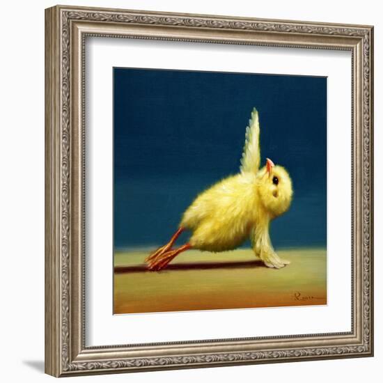 Yoga Chick Side Plank-Lucia Heffernan-Framed Art Print