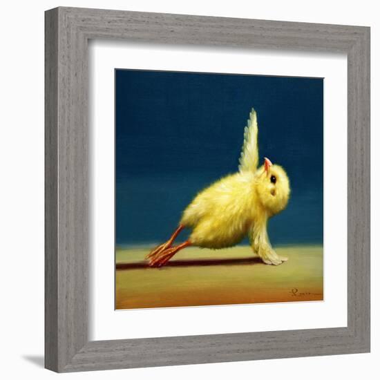 Yoga Chick Side Plank-Lucia Heffernan-Framed Art Print