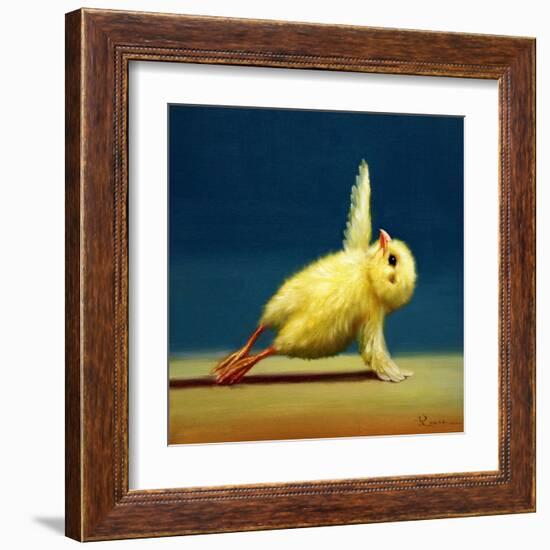 Yoga Chick Side Plank-Lucia Heffernan-Framed Art Print