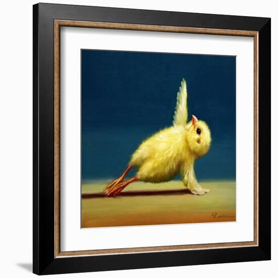 Yoga Chick Side Plank-Lucia Heffernan-Framed Art Print