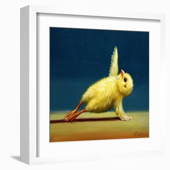 Yoga Chick Side Plank-Lucia Heffernan-Framed Art Print