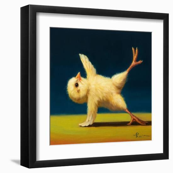 Yoga Chick Side Plank-Lucia Heffernan-Framed Art Print