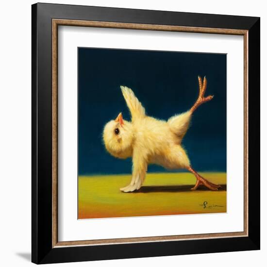 Yoga Chick Side Plank-Lucia Heffernan-Framed Art Print