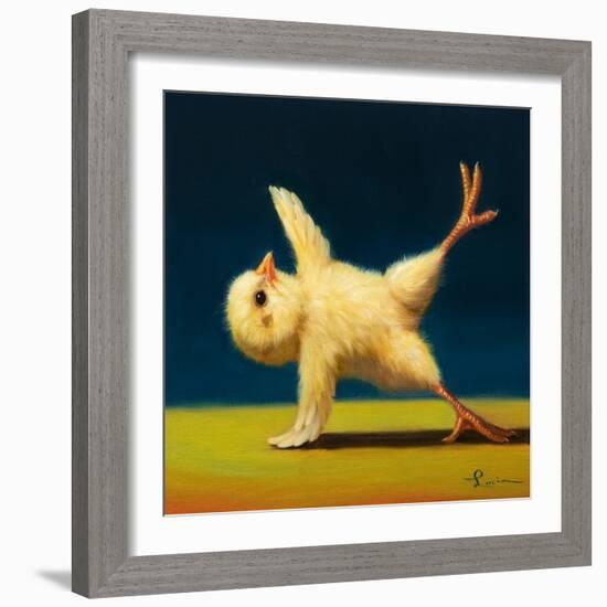 Yoga Chick Side Plank-Lucia Heffernan-Framed Art Print