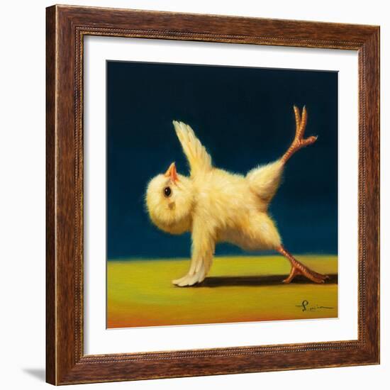 Yoga Chick Side Plank-Lucia Heffernan-Framed Art Print