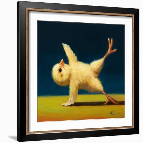 Yoga Chick Side Plank-Lucia Heffernan-Framed Art Print