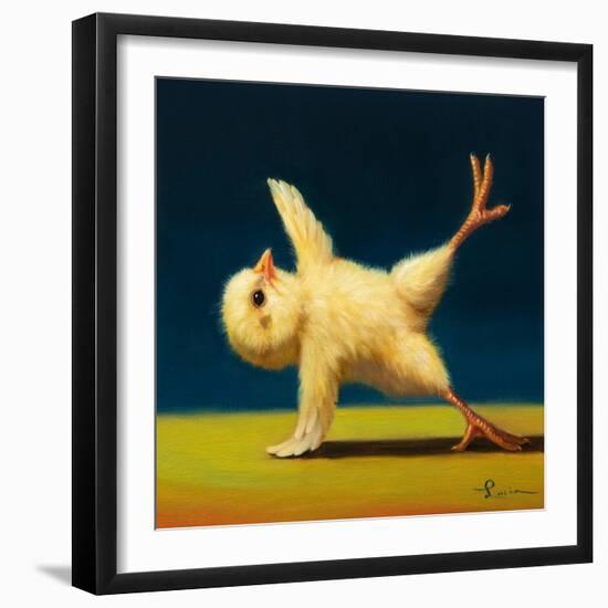 Yoga Chick Side Plank-Lucia Heffernan-Framed Art Print