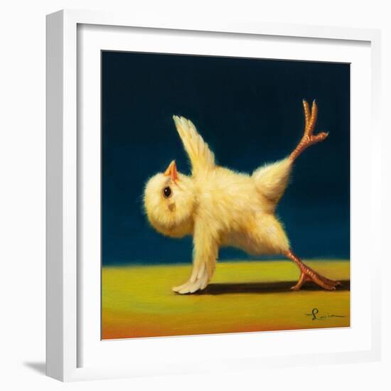 Yoga Chick Side Plank-Lucia Heffernan-Framed Art Print