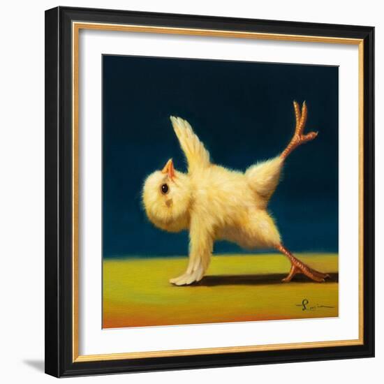 Yoga Chick Side Plank-Lucia Heffernan-Framed Art Print